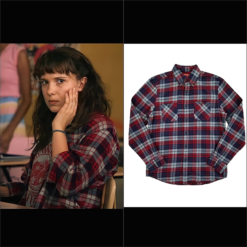 Screen accurate Eleven Stranger Things Big Mac plaid shirt RARE